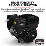 BAUMR-AG Motorised  Ride On Tracked Wheelbarrow Dumper, 10HP Briggs & Stratton Petrol Engine 500kg Capacity (BPR1000) - Side View