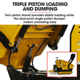 BAUMR-AG Motorised  Ride On Tracked Wheelbarrow Dumper, 10HP Briggs & Stratton Petrol Engine 500kg Capacity (BPR1000) - Low Angle