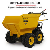 Baumr-AG 6 Wheel Motorised Wheelbarrow Dumper, Briggs & Stratton CR950 Petrol Engine, 500kg Capacity - Top-Down View