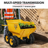 Baumr-AG 6 Wheel Motorised Wheelbarrow Dumper, Briggs & Stratton CR950 Petrol Engine, 500kg Capacity - Low Angle