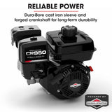 Baumr-AG 6 Wheel Motorised Wheelbarrow Dumper, Briggs & Stratton CR950 Petrol Engine, 500kg Capacity - Side View