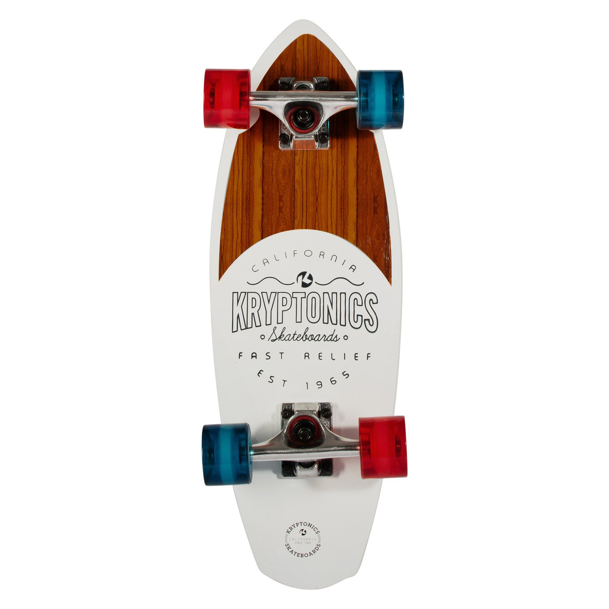 Kryptonics 23-inch Mini Fat Cruiser Board Skateboard - Liberty Blue