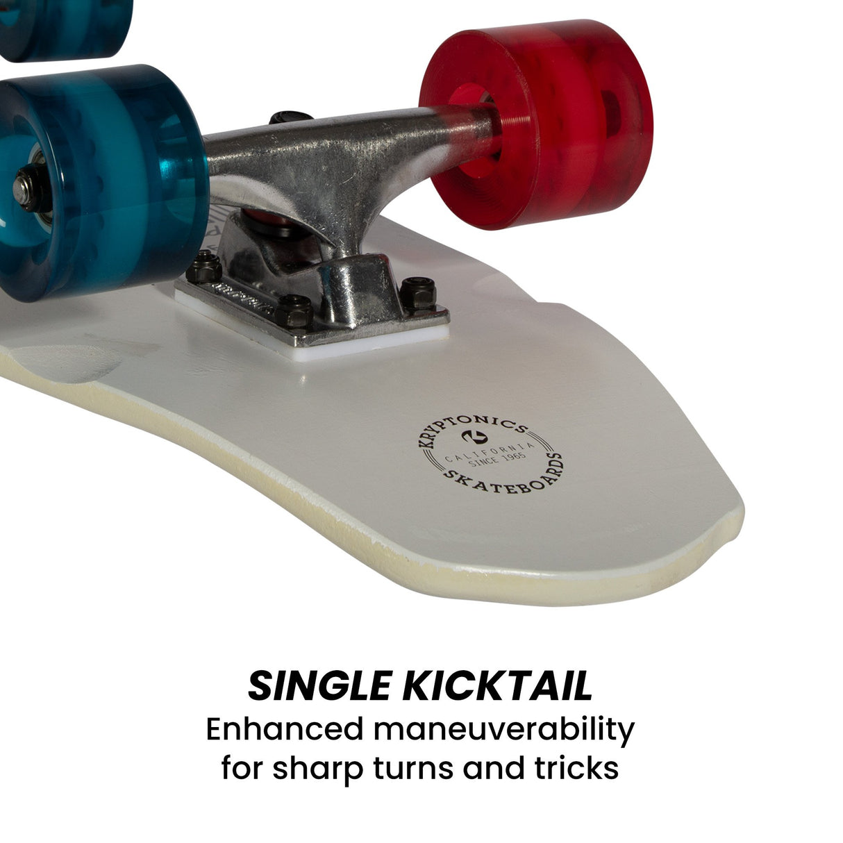 Kryptonics 23-inch Mini Fat Cruiser Board Skateboard - Liberty Blue