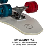 Kryptonics 23-inch Mini Fat Cruiser Board Skateboard - Liberty Blue
