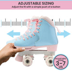 Circle Society Adjustable Kids Quad Roller Skates - Cotton Candy Rhythm Skates