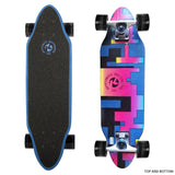 Kryptonics 26-inch Skateboard Mini Cutaway Cruiser Board - 89 IS Fine - Front View