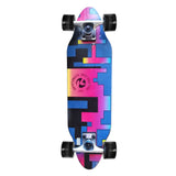 Kryptonics 26-inch Skateboard Mini Cutaway Cruiser Board - 89 IS Fine - Top-Down View