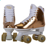 Circle Society Adjustable Quad Kids Roller Skates - Metallic Rose Gold Rhythm Skates