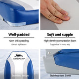 Seamanship 2X Folding Boat Seats Marine Seat Swivel High Back 12cm Padding Blue - Rear View