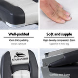 Seamanship 2X Folding Boat Seats Marine Seat Swivel Low Back 10cm Padding Grey - 45-Degree Angle
