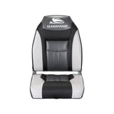 Seamanship 2X Folding Boat Seats Marine Seat Swivel High Back 12cm Padding Black - Side View