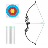 Everfit 55lbs Bow Arrow Set Recurve Takedown Archery Hunting for Beginner Green