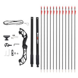 Everfit 55lbs Bow Arrow Set Recurve Takedown Archery Hunting for Beginner Red - Side View