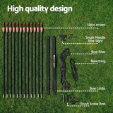Everfit 55lbs Bow Arrow Set Recurve Takedown Archery Hunting for Beginner Red - Top-Down View