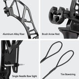 Everfit 55lbs Bow Arrow Set Recurve Takedown Archery Hunting for Beginner Red - 45-Degree Angle