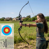 Everfit 55lbs Bow Arrow Set Recurve Takedown Archery Hunting for Beginner Red - Close-Up Angle