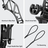 Beginner's Recurve Takedown Archery Set - 55lbs Bow and 12 Fiberglass Arrows in Red