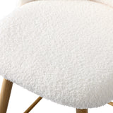 Oikiture 2x Bar Stools Kitchen Counter Stool Boucle Padded Stools - Close-Up Angle