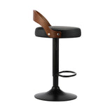 Oikiture Bar Stools Gas Lift Swivel Padded Seat x2 - 45-Degree Angle