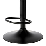 Oikiture 4x Bar Stools with Gas Lift Swivel Wooden PU Leather - Side View