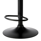 Oikiture 4x Bar Stools with Gas Lift Swivel Grey - Side View