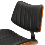 Oikiture 2x Bar Stool Kitchen Swivel Chair Wooden Leather Gas Lift Black
