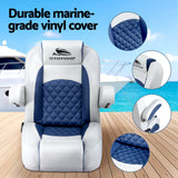 Seamanship Reclining Captain Boat Seat 90°-155° Recline, 19cm Thick Cushion - Top-Down View