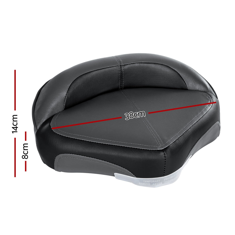 Premium Grey Swivel Boat Seat with 8cm Padding for Fishing and Casting