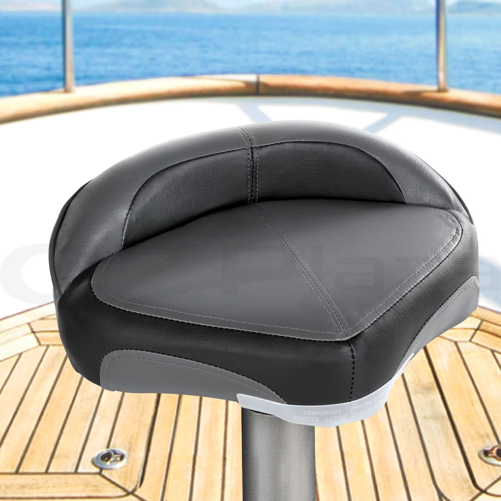 Premium Grey Swivel Boat Seat with 8cm Padding for Fishing and Casting