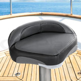 Premium Grey Swivel Boat Seat with 8cm Padding for Fishing and Casting - Rear View