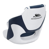 Seamanship Captain Bucket Boat Seats Flip Up Bolster Swivel 15cm Padding Blue - Top-Down View