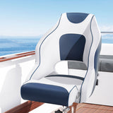 Seamanship Captain Bucket Boat Seats Flip Up Bolster Swivel 15cm Padding Blue - Close-Up Angle