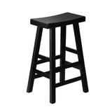 Oikiture Bar Stools Wooden Counter Chairs Black