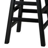 Oikiture 2X Bar Stools Wooden Counter Chairs Black - 45-Degree Angle