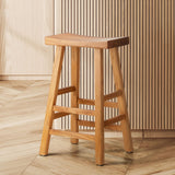 Oikiture Bar Stool Wooden Counter Chairs Natural