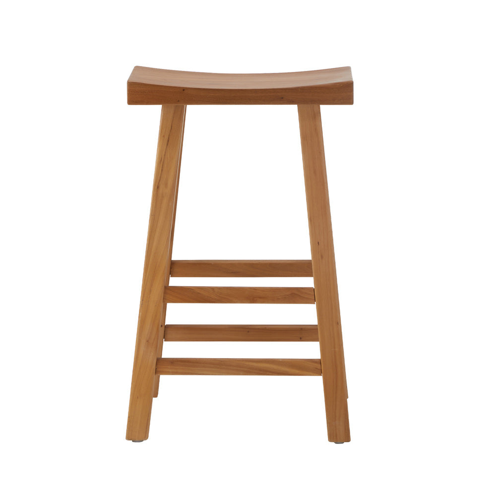 Oikiture 2X Bar Stool Wooden Counter Chairs Natural