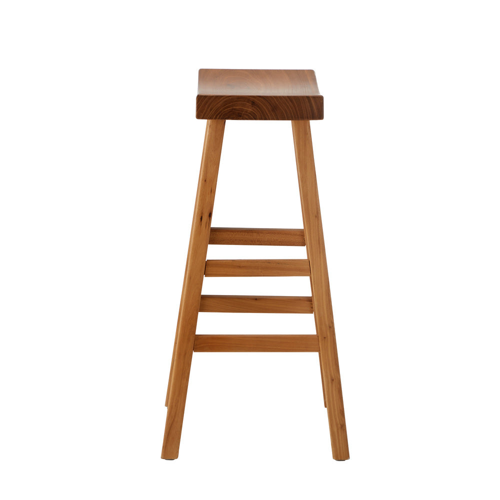 Oikiture 2X Bar Stool Wooden Counter Chairs Natural