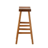 Oikiture 2X Bar Stool Wooden Counter Chairs Natural - Side View