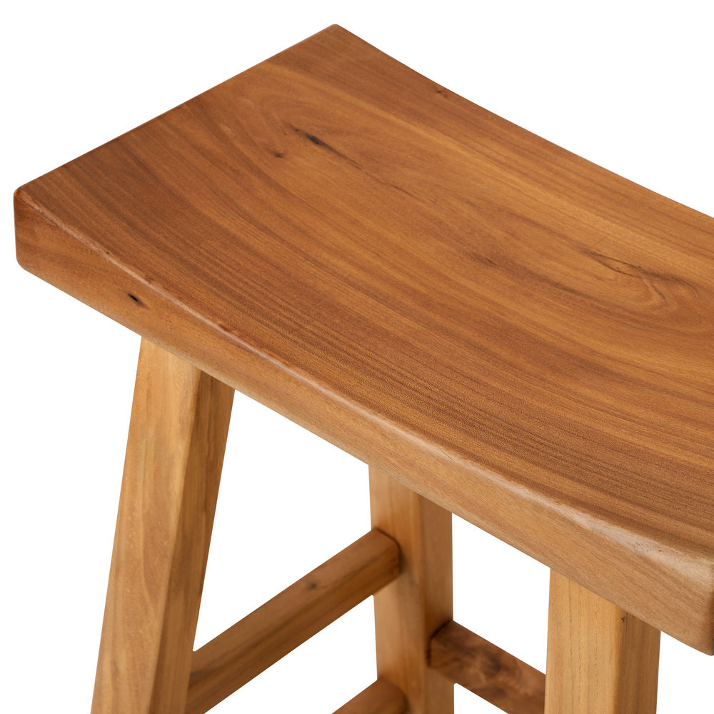 Oikiture 2X Bar Stool Wooden Counter Chairs Natural