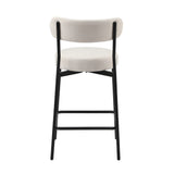 Oikiture 4x Bar Stools Polyester Linen Fabric Beige