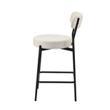 Oikiture 4x Bar Stools Polyester Linen Fabric Beige