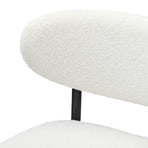 Oikiture 4x Bar Stools Boucle Fabric Black and White, image 2