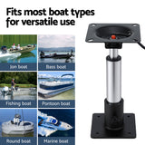 Seamanship Boat Seat Pedestal 34–46cm Adjustable Gas Lift 360 Degrees Swivel 2 Pack - Close-Up Angle