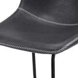 Oikiture 2x Bar Stools Steel Stool Modern Grey - Top-Down View