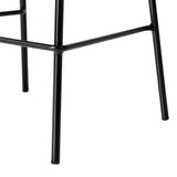 Oikiture 2x Kitchen Bar Stools Dinning Chairs Metal Black - Close-Up Angle