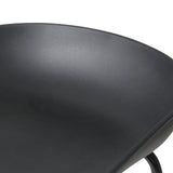 Oikiture Set of 4 Kitchen Bar Stools Metal Black