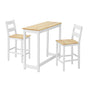 Oikiture 3PCS Bar Set Cafe Table&2 Stools