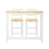 Oikiture 3PCS Bar Set Cafe Table&2 Stools