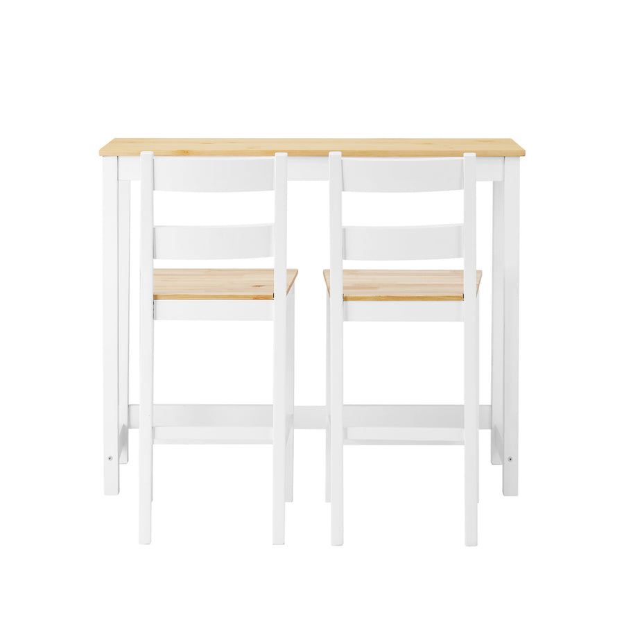 Oikiture 3PCS Bar Set Cafe Table&2 Stools, image 8