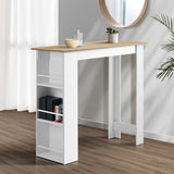 Oikiture Bar Table Dining Storage Shelf Wine Rack